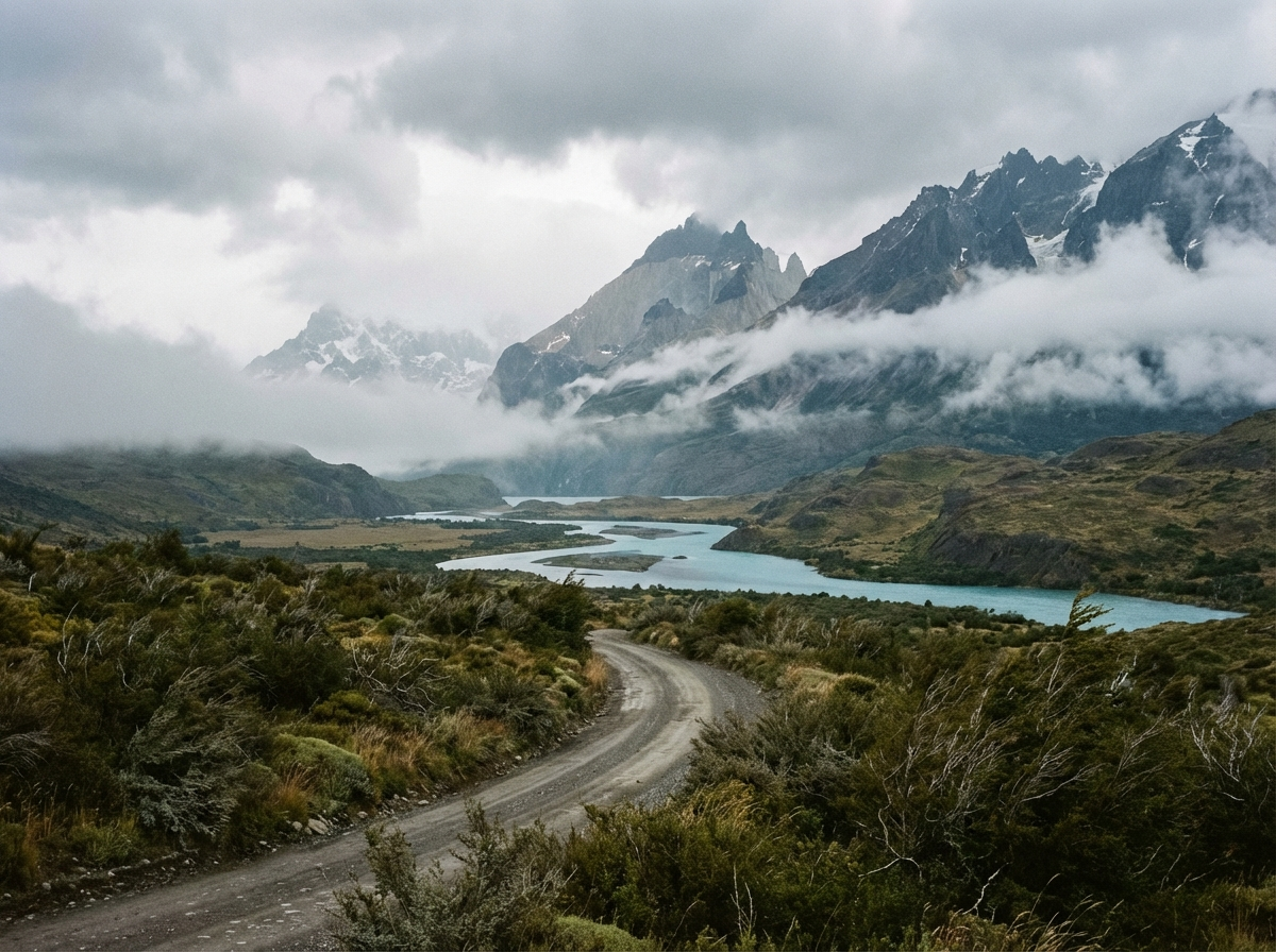 Patagonia mountains and lakes